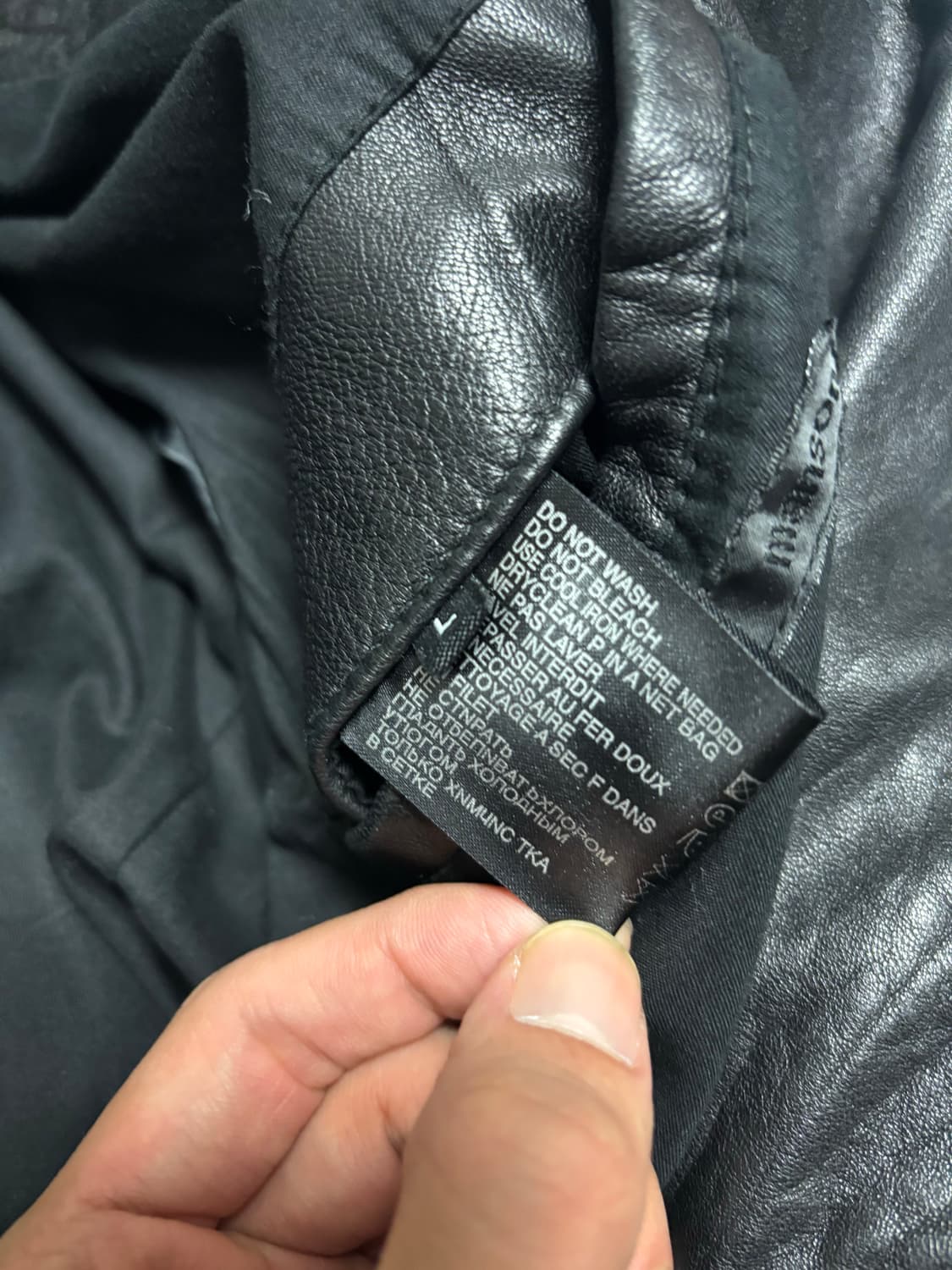 (H&m 발망st) 가죽 라이더 자켓 L 상품이미지4