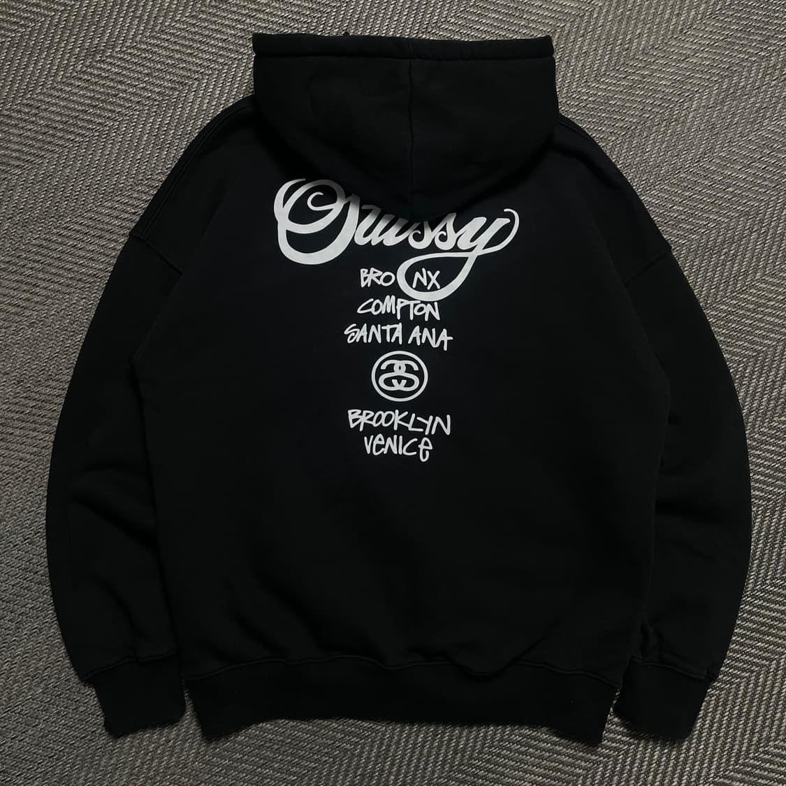 스투시 월드투어 후드집업 블랙y 5302 상품이미지4