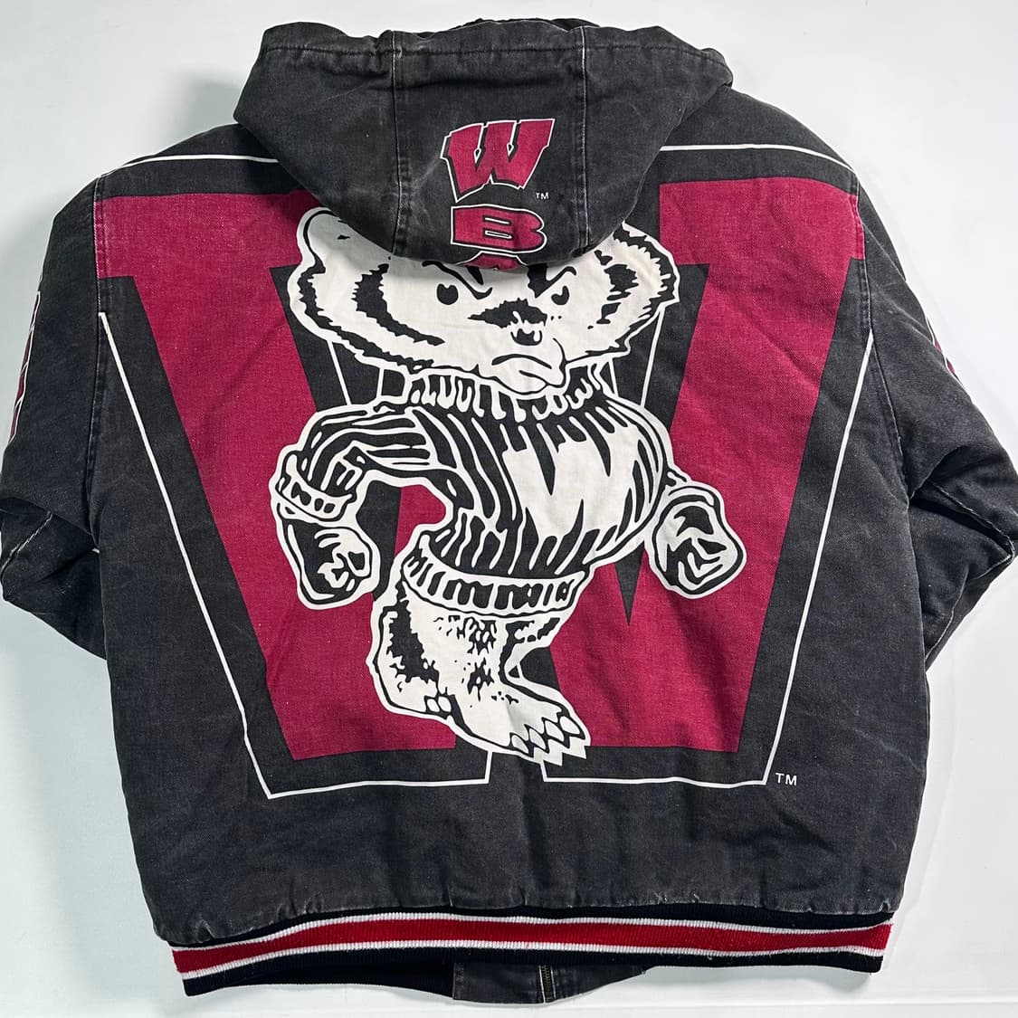 VTG 위스콘신 베저스 피그먼트 후드 자켓 상품이미지6