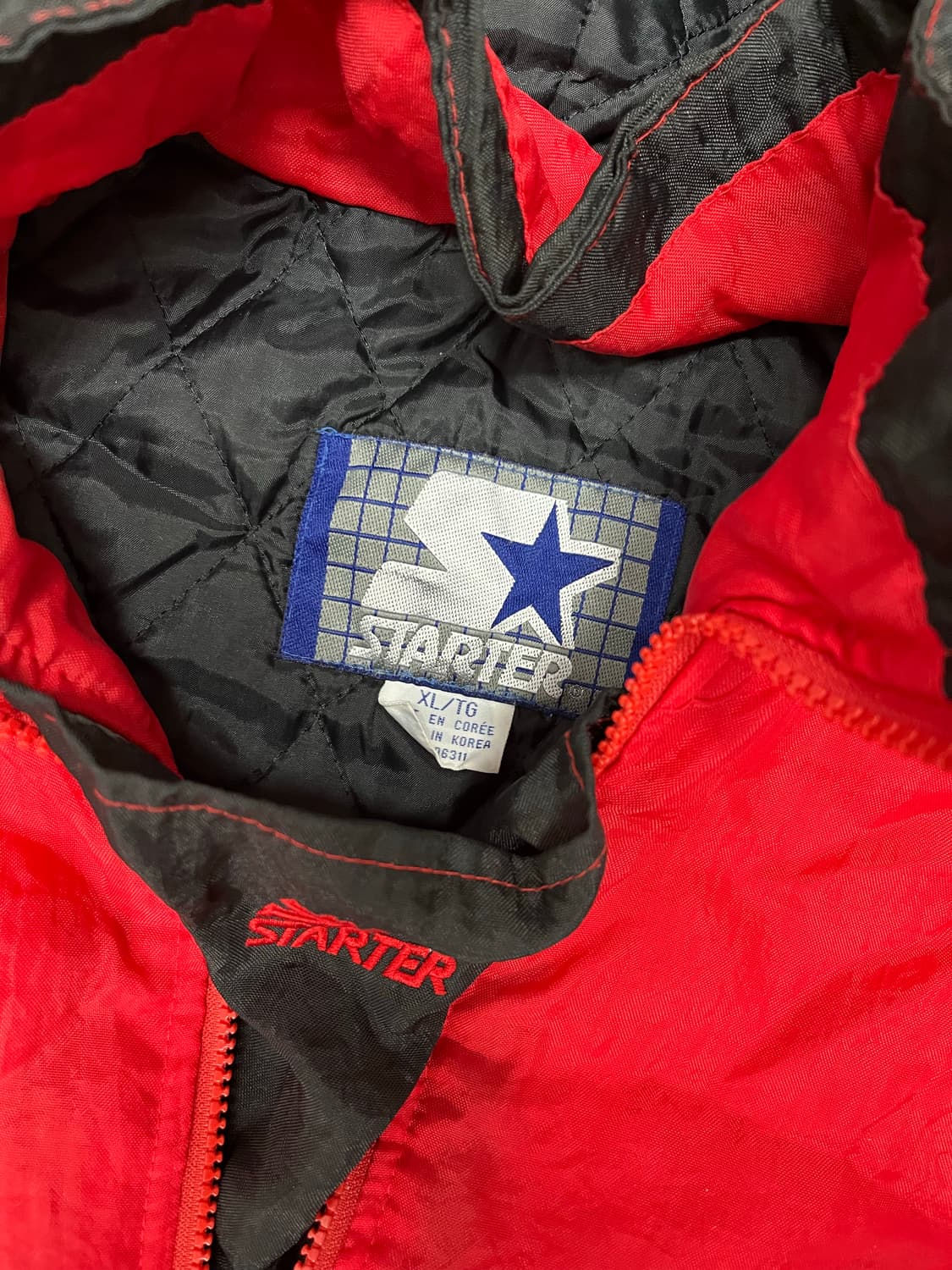 스타터 NHL 시카고 블랙호크스 올드스쿨 아노락 점퍼 상품이미지3