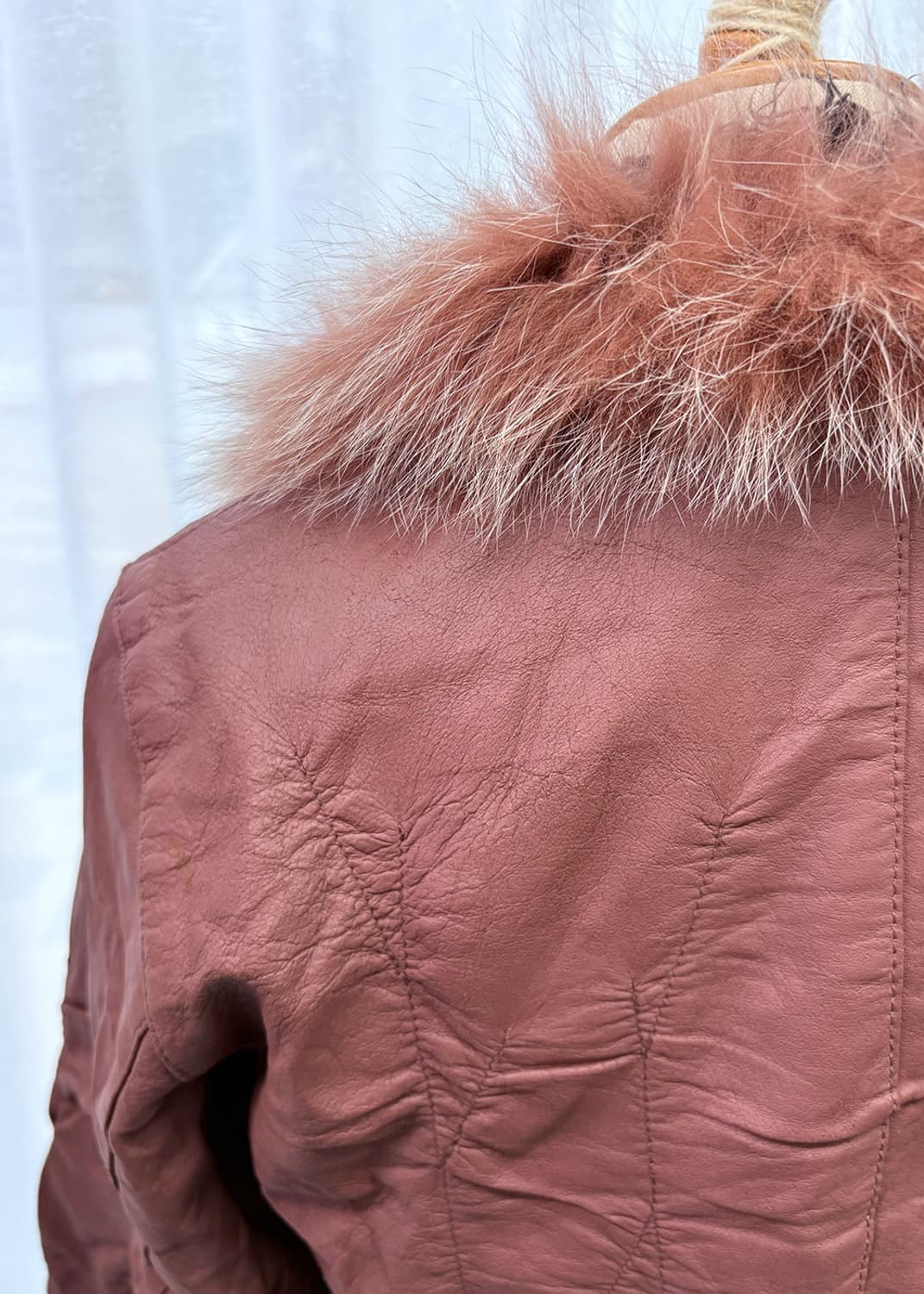 바이올렛 브라운 가죽자켓 상품이미지4