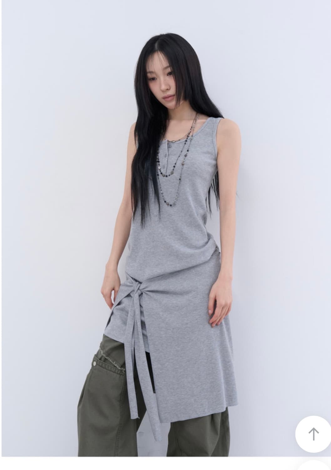 (1회착)로웨어layered wrap set long sleeveless 상품이미지1
