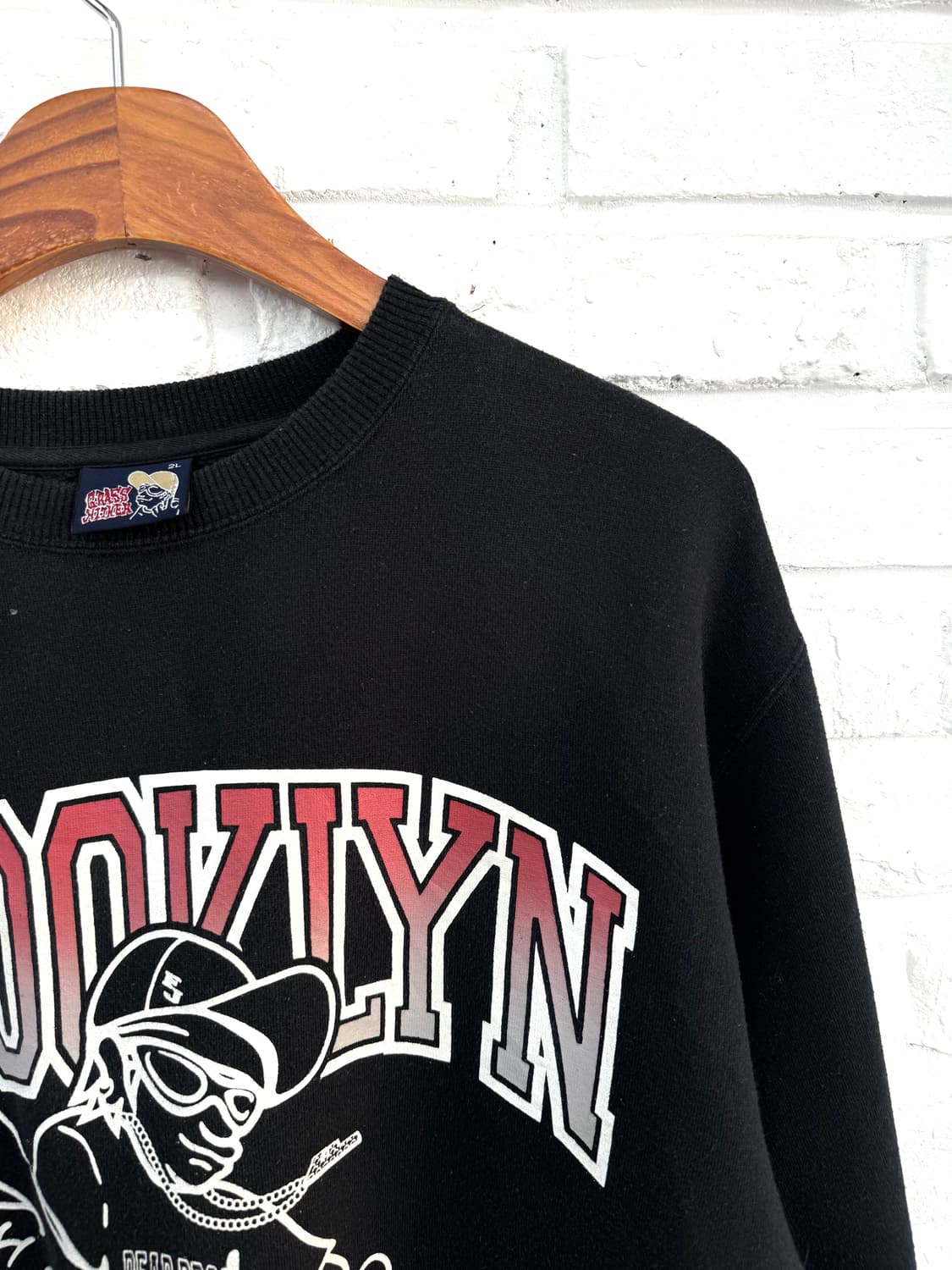 Grass hither 블랙 프린팅 스웻셔츠 상품이미지4