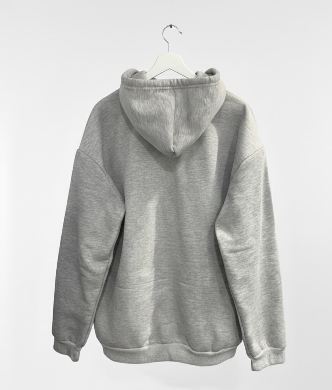 회색 오버핏 남여 공용 후드티 상품이미지3