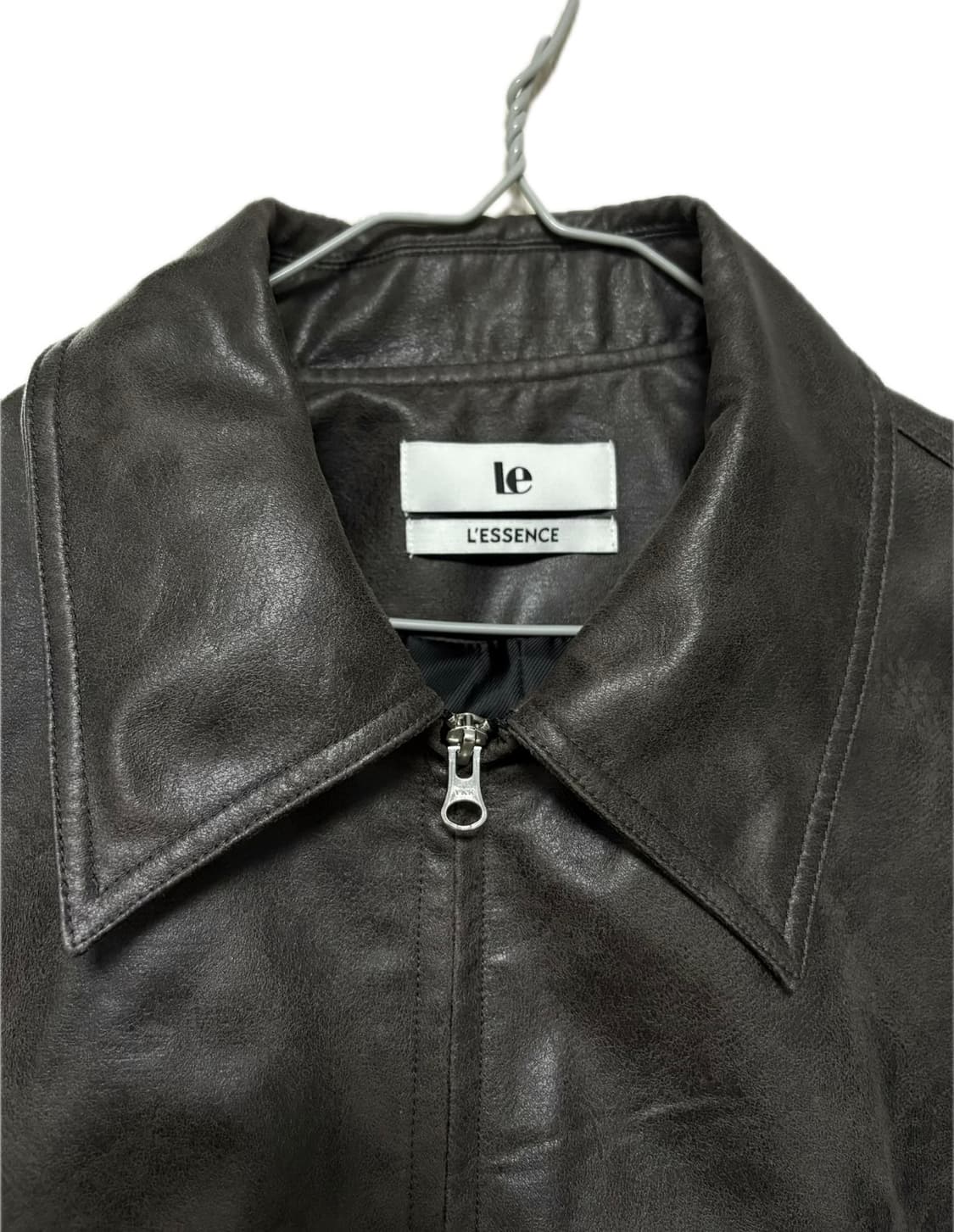 [Le] CRACK FAUX LEATHER BLOUSON JACKET 상품이미지6