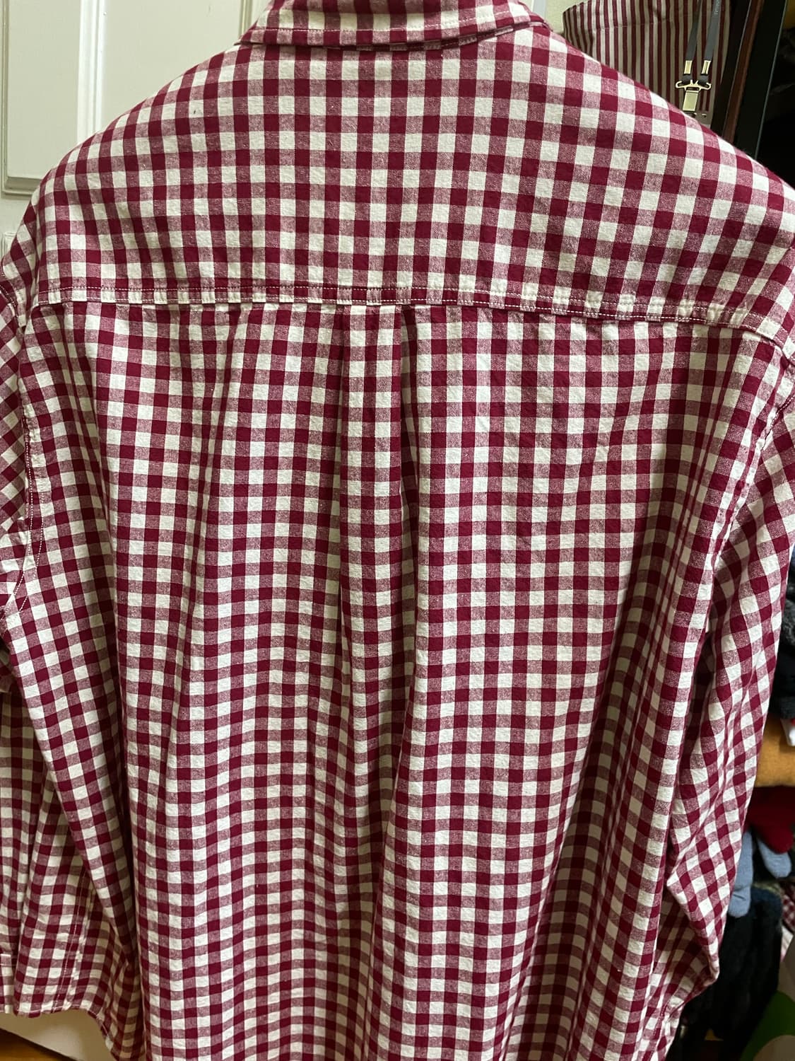 비헤비어 코튼 넵 로버 셔츠 레드체크 2사이즈  상품이미지4