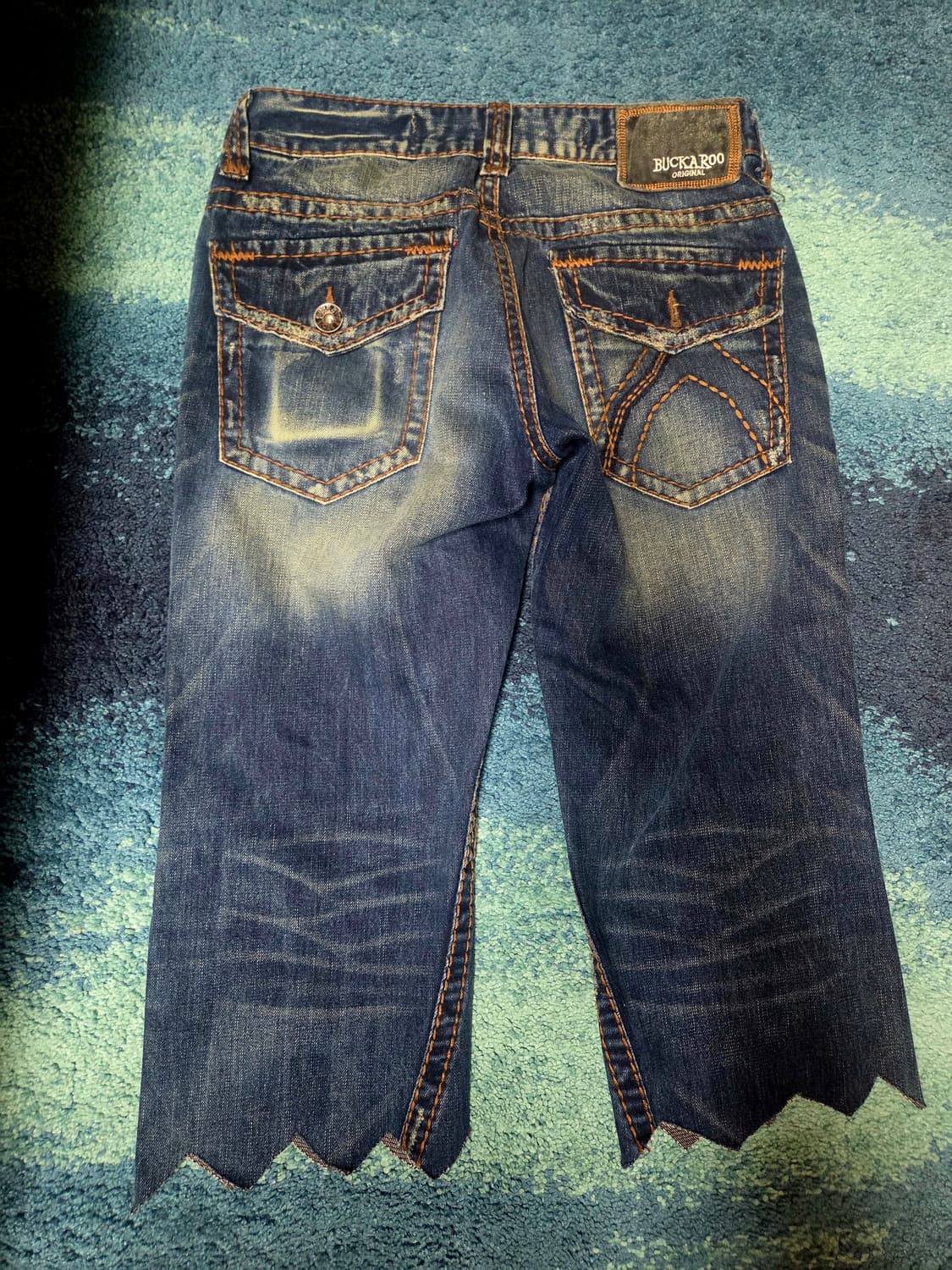 버카루 buckaroo 워싱 데님 기영이머리커스텀컷팅진 빈티지 상품이미지2