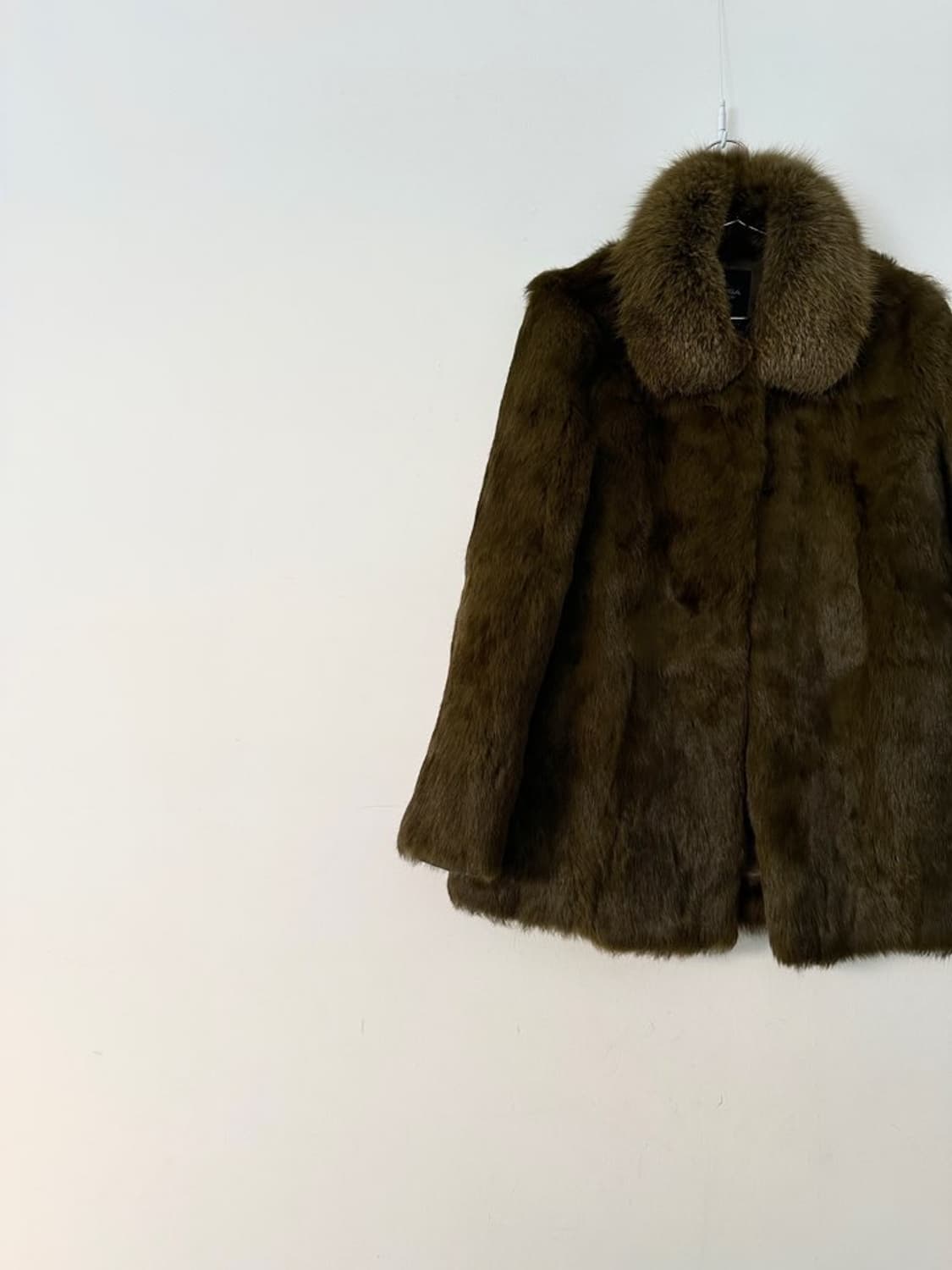 Elegant rabbit fur jacket / khaki 상품이미지2