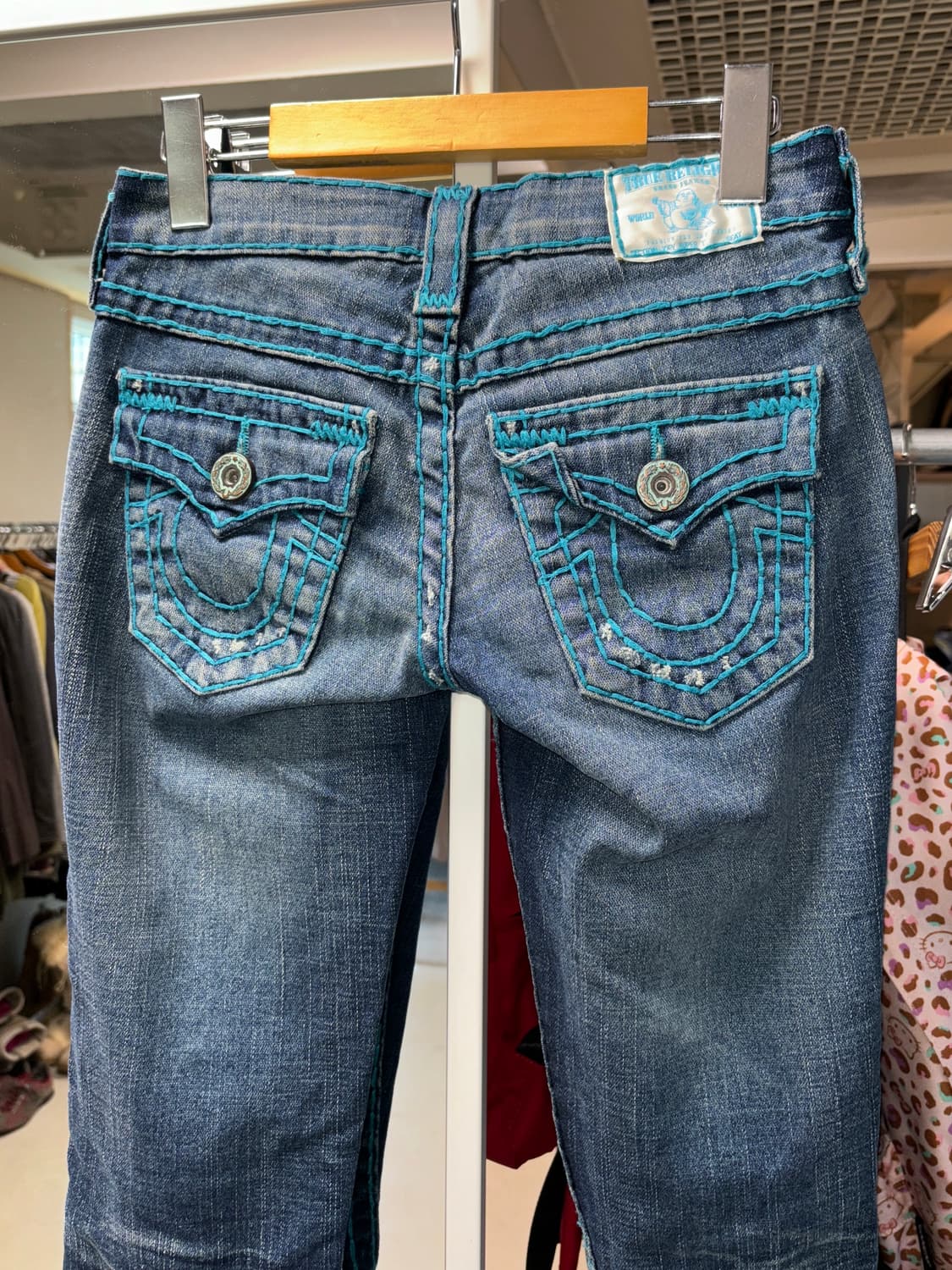 트루릴리전 블루 스티치 플레어진 상품이미지4