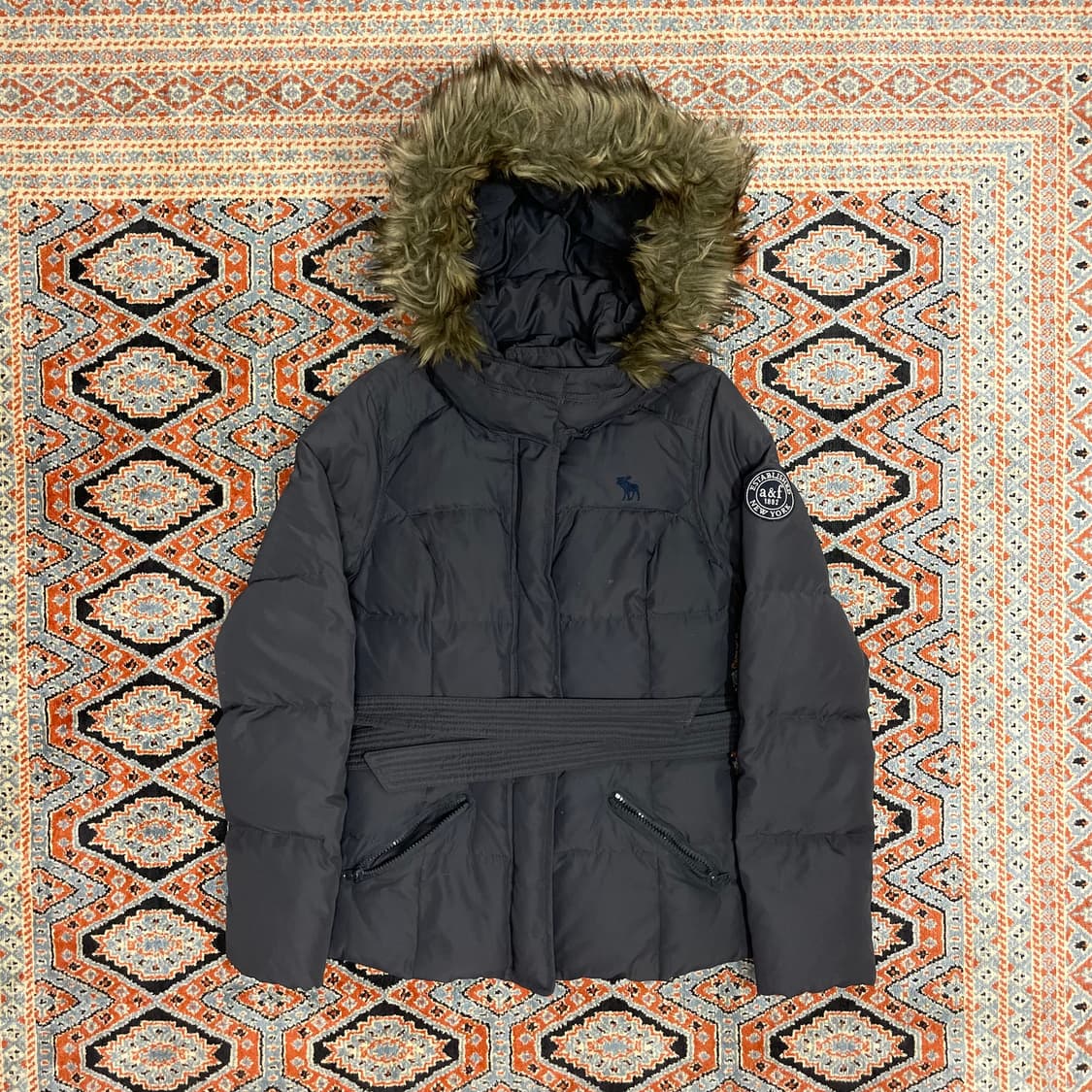 아베크롬비 차콜 다운 패딩 점퍼여성XS 상품이미지1