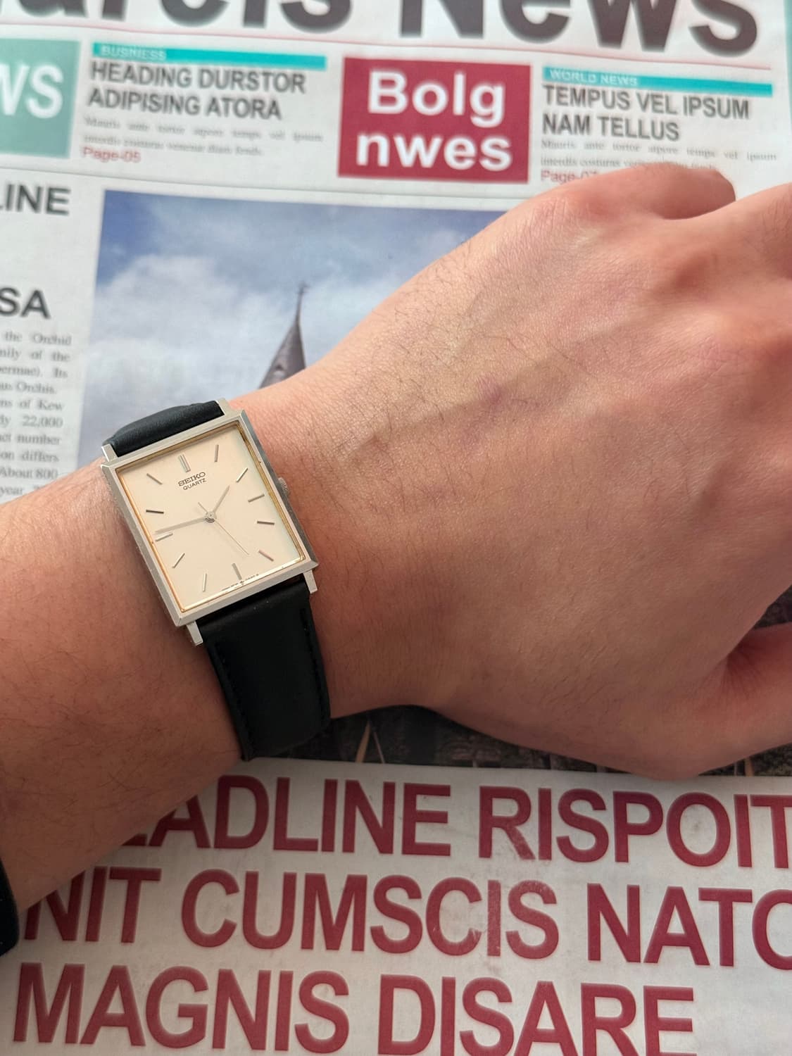 세이코 Seiko 쿼츠 스퀘어 탱크 상품이미지4