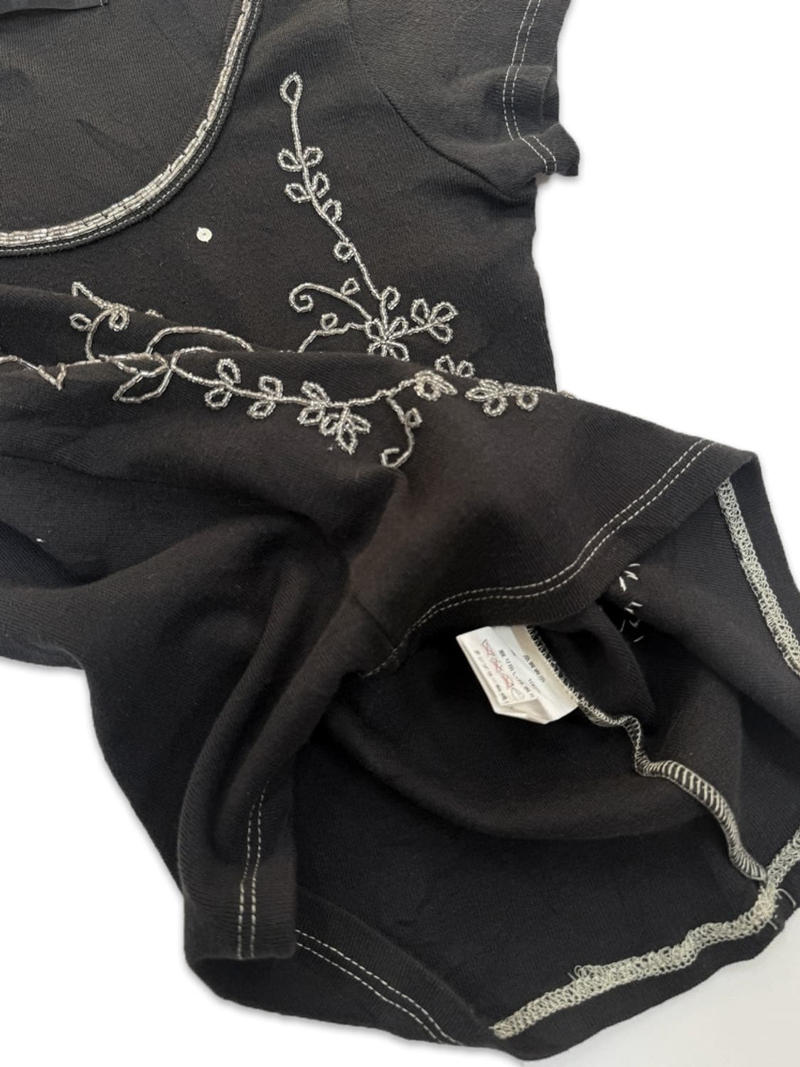 빈티지 SISTEMATIC 비즈 슬림핏 티셔츠 상품이미지4