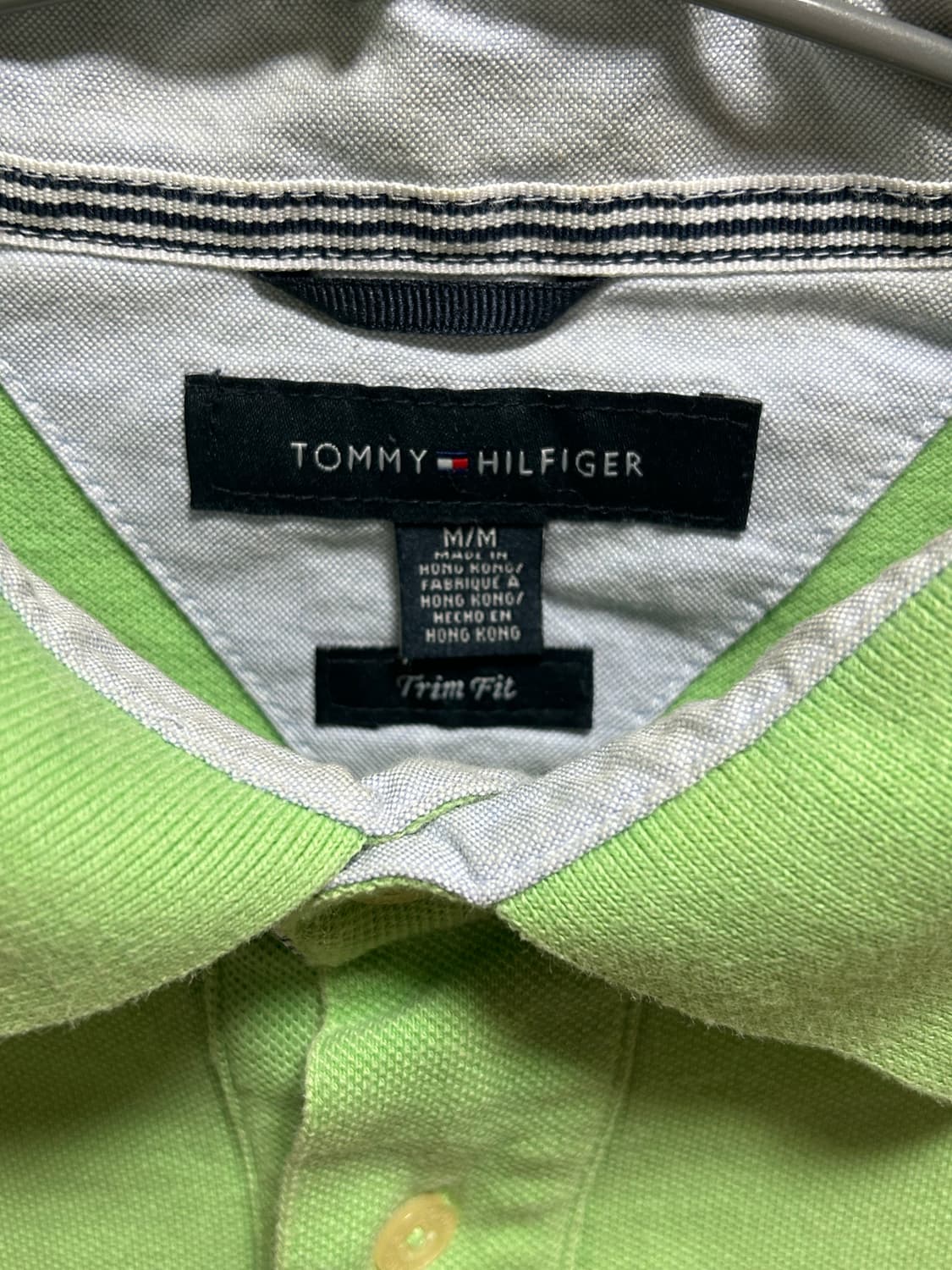 타미힐피거 남성 연두색 폴로 셔츠 M 상품이미지2