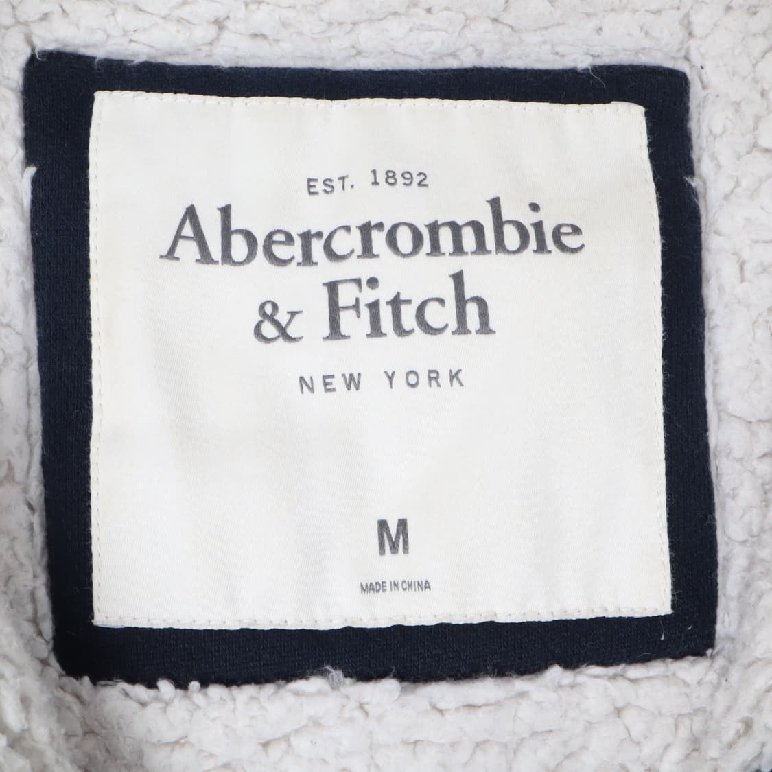 아베크롬비 아치로고 쉐르파 네이비 후드집업 상품이미지8