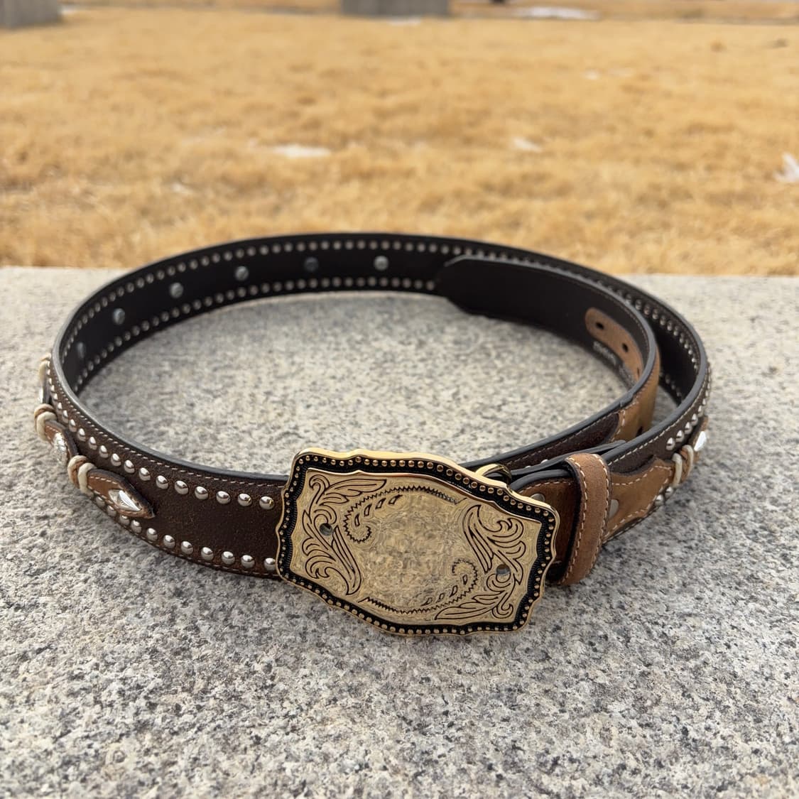 플로럴 엔그레이브 브라스 웨스턴 버클 (미국 생산) 상품이미지5