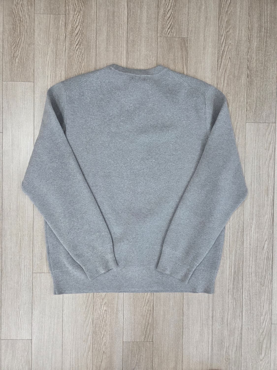 유니클로 밀라노립 워셔블 니트 그레이 XL, 105 상품이미지3