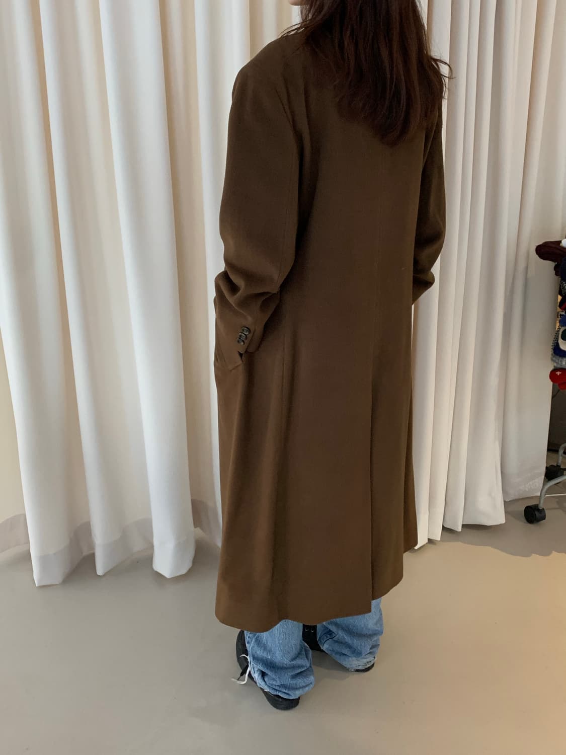 80's "Burberry" wool x cashmere double L 상품이미지6