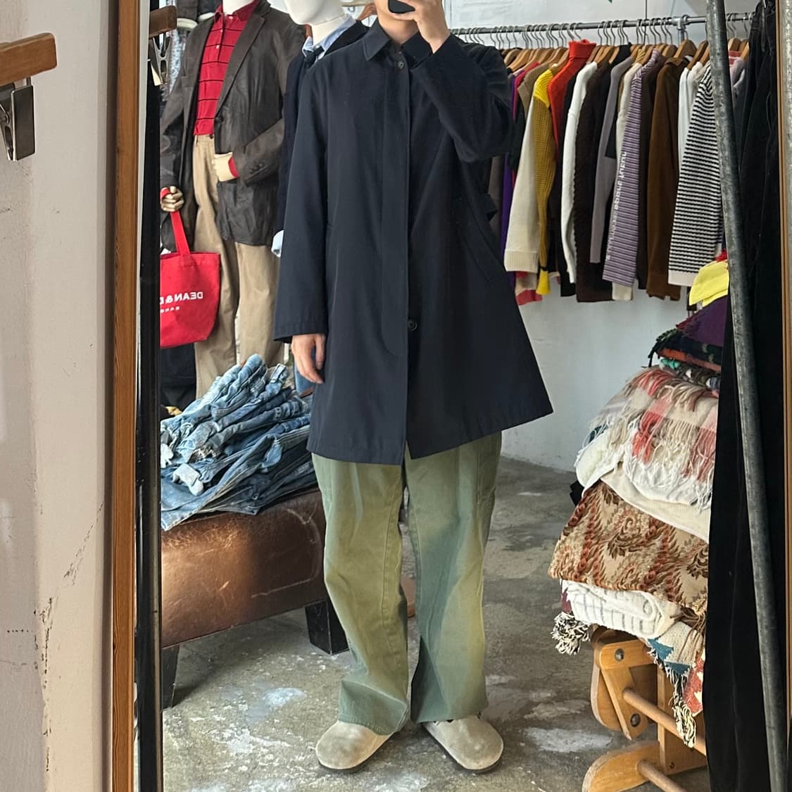 (착용컷) 싱글 트렌치 코트 (남성용 100) 상품이미지3