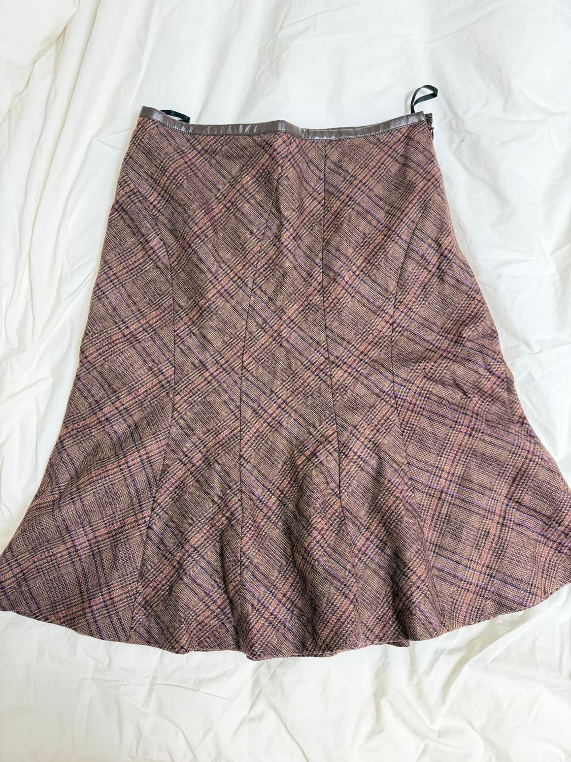 일본 빈티지 KUMIK 체크 머메이드 스커트 Size 2 상품이미지1