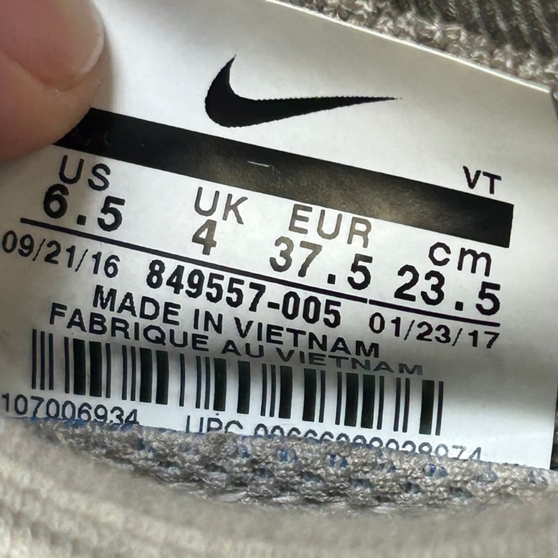 나이키 에어 베이퍼맥스 플라이니트 1 페일 그레이 235 상품이미지6