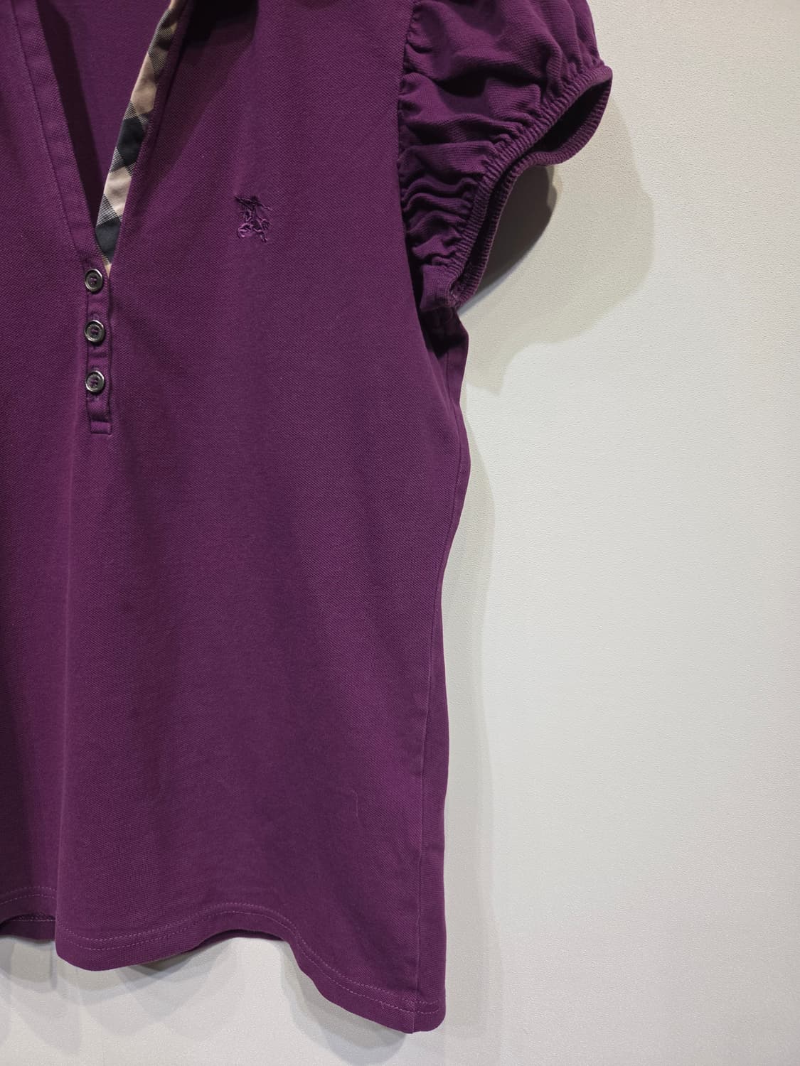 버버리 브릿 퍼프 소매 PK 카라 티셔츠 상품이미지5