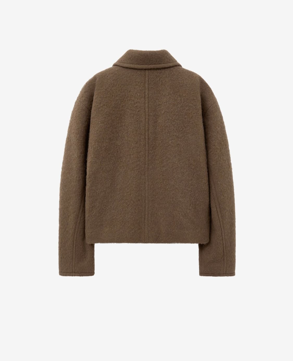 인사일런스 헤어리 알파카 하프 코트 카멜 상품이미지4