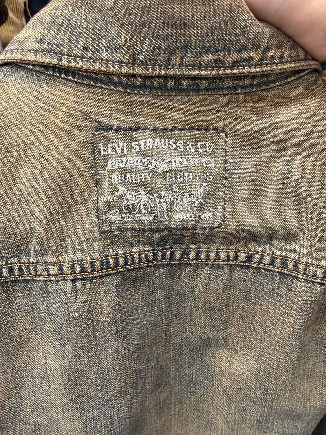1990s Levis 리바이스 샌드워싱 데님 자켓 상품이미지6