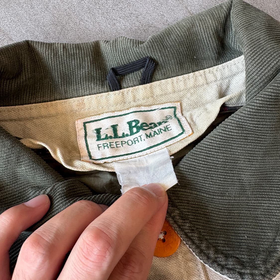 90s L.L.bean 90년대 생산 엘엘빈 아이보리 헌팅 자켓 상품이미지3