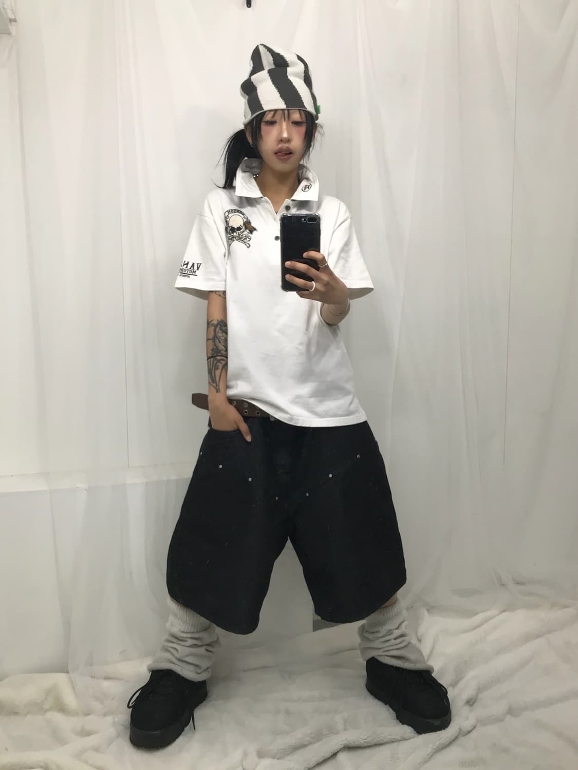 ☠️ 밴슨 스컬 자수패치 피케 반팔 티셔츠 ☠️ 상품이미지4