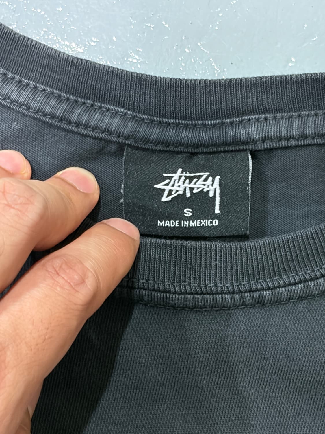 스투시(Stussy) 스퀘어 페이스 피그먼트 다이드 티셔츠 상품이미지2