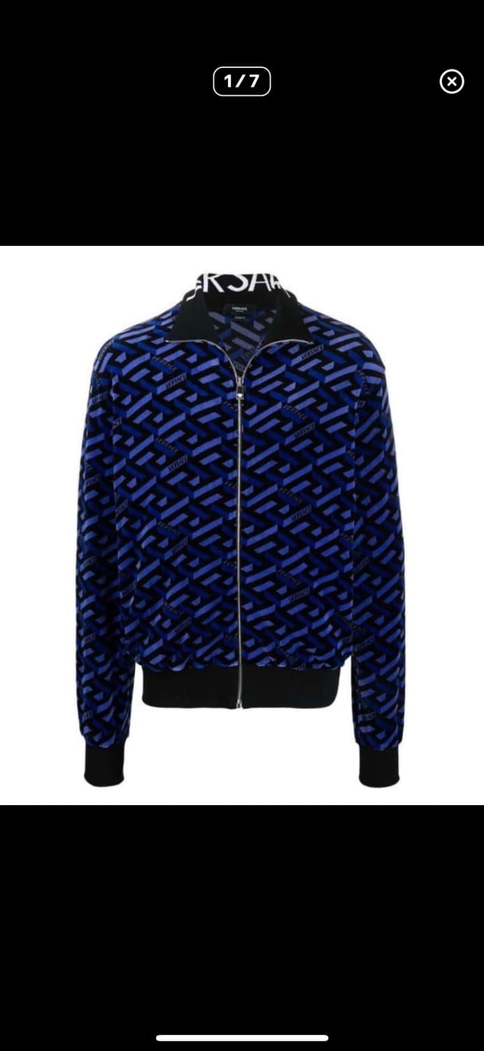 베르사체 모노그램 플리스 트랙자켓 M (테일러핏) 상품이미지1