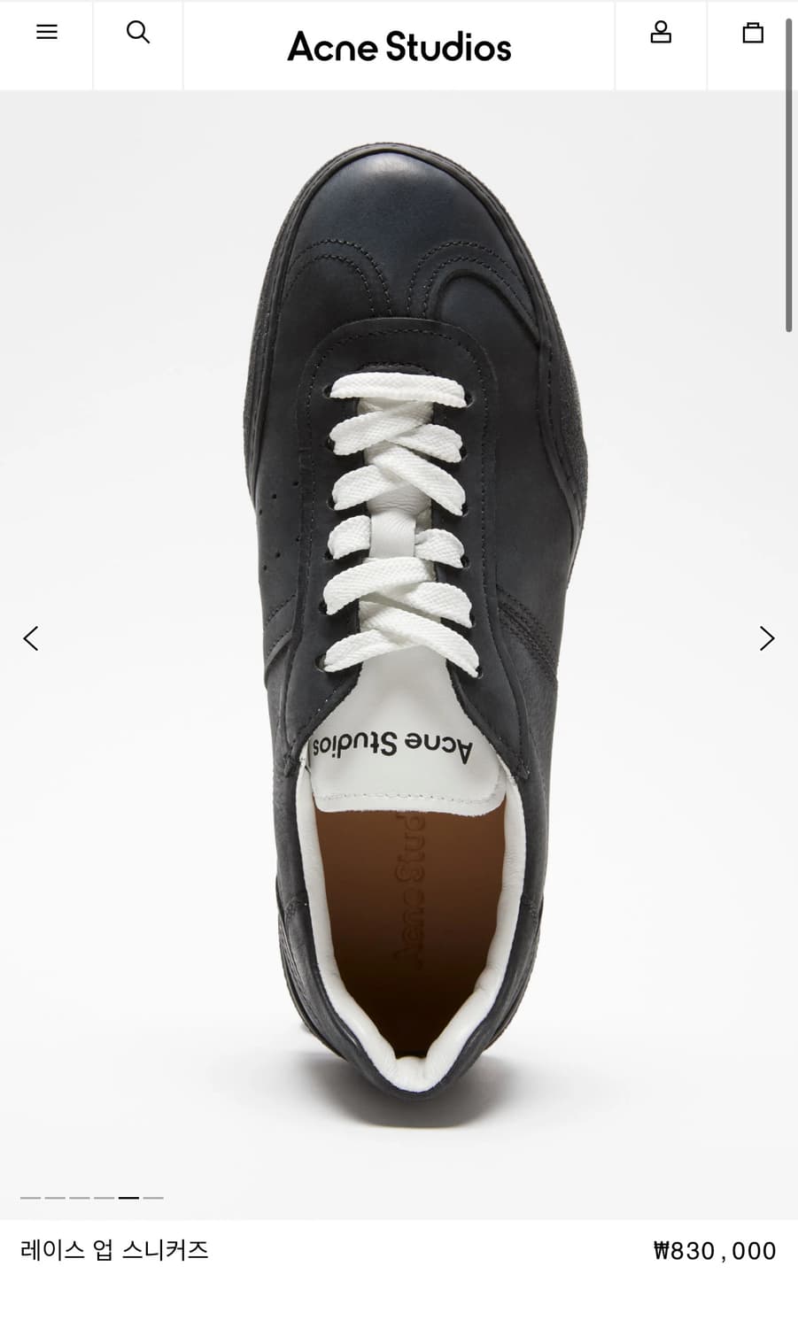 [41,42]아크네스튜디오 25fw 레이스업 스니커즈/블랙 상품이미지6