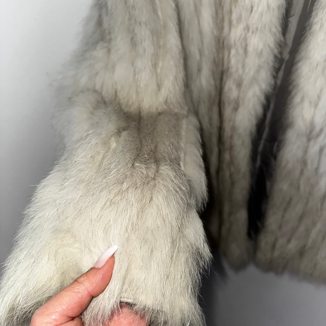 화이트 사가폭스 퍼자켓M-L 상품이미지4