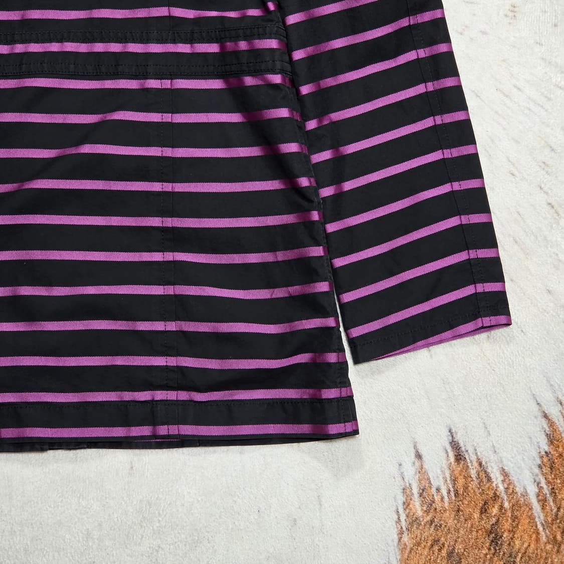 일본 빈티지 퍼플 스트라이프 후드 자켓 상품이미지6