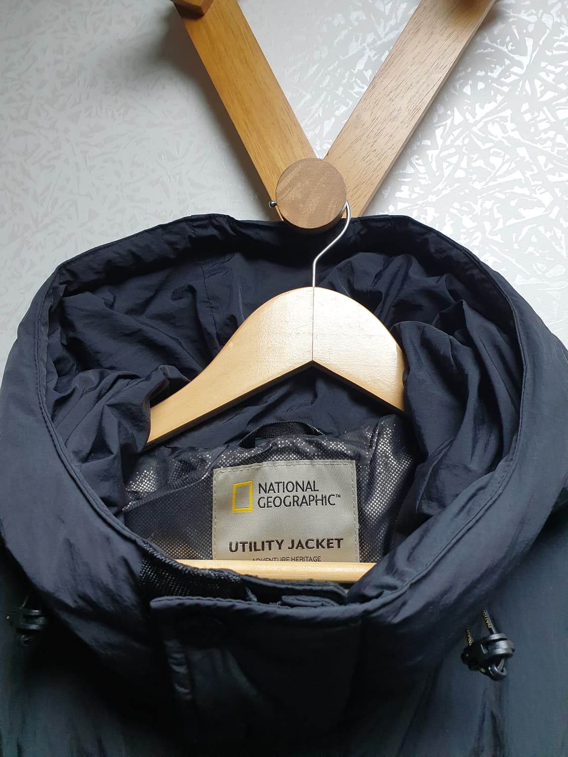 [남95] 내셔널지오그래픽 블랙 패딩 후디 상품이미지5