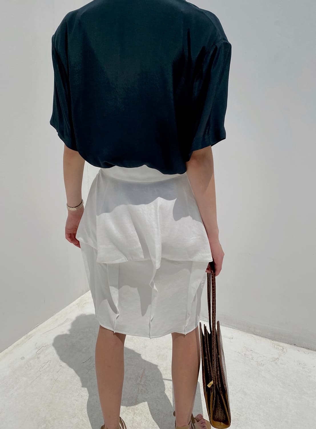 새상품) 드래곤블루스 크루즈 입체 미디 스커트 아이보리 M 상품이미지8