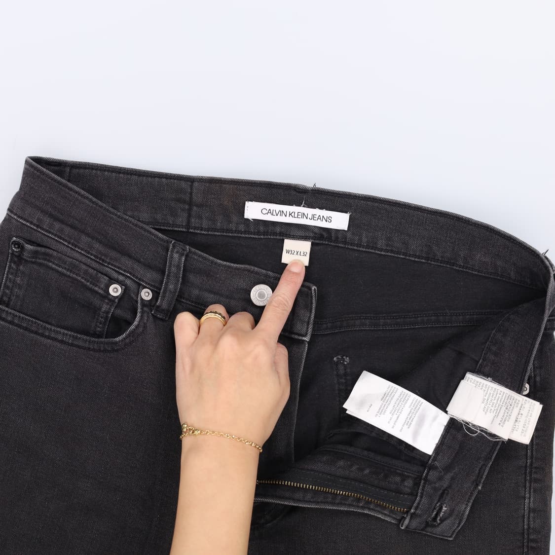 [W32 L32] 캘빈클라인 여성 흑청 데님팬츠 0107H2 상품이미지3