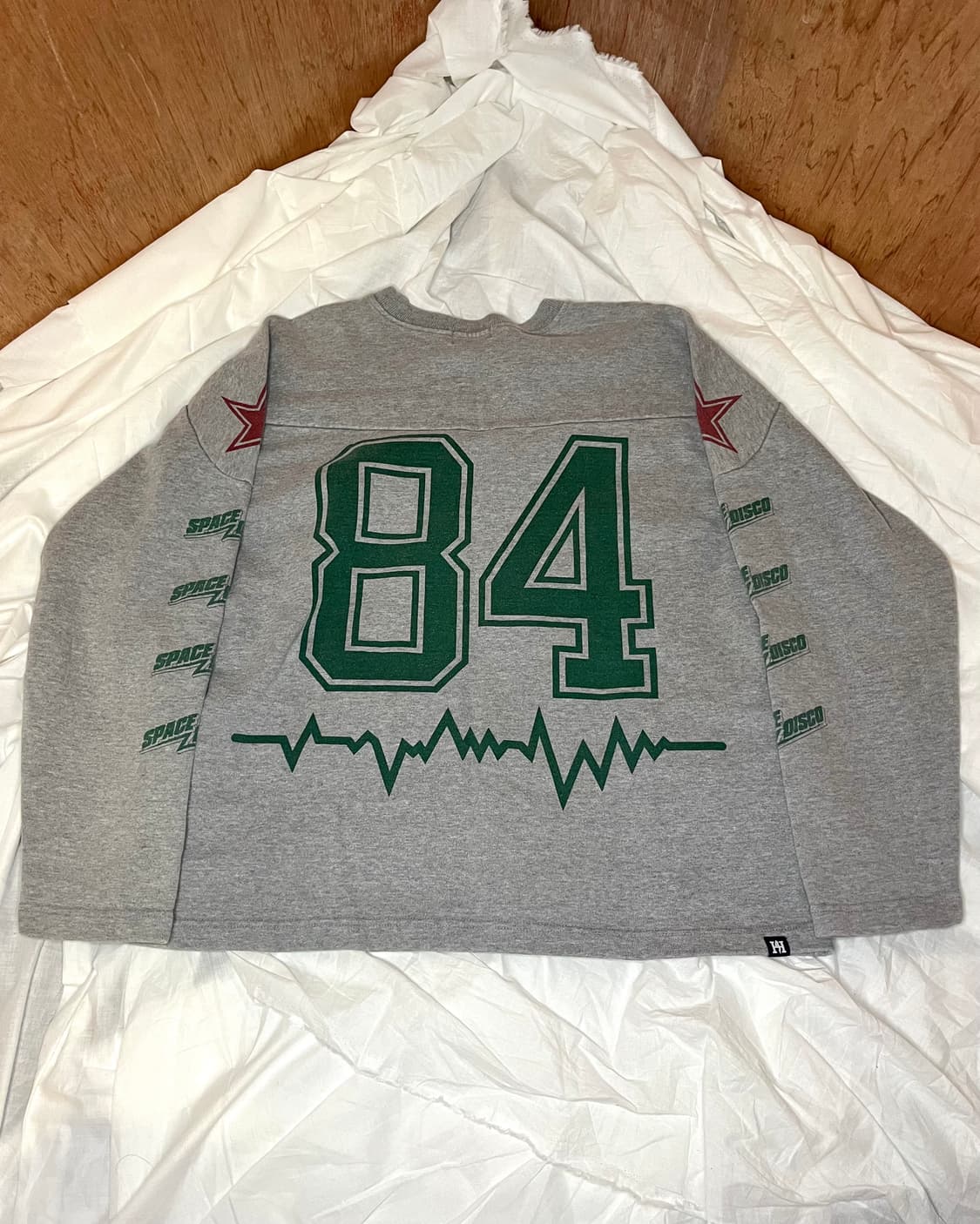 히스테릭글래머 그레이 사운드 바이브레이션 크롭 스웨트셔츠 상품이미지2