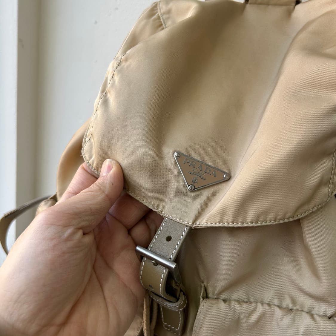 16267 - 프라다 나일론 베이지 백팩 상품이미지2