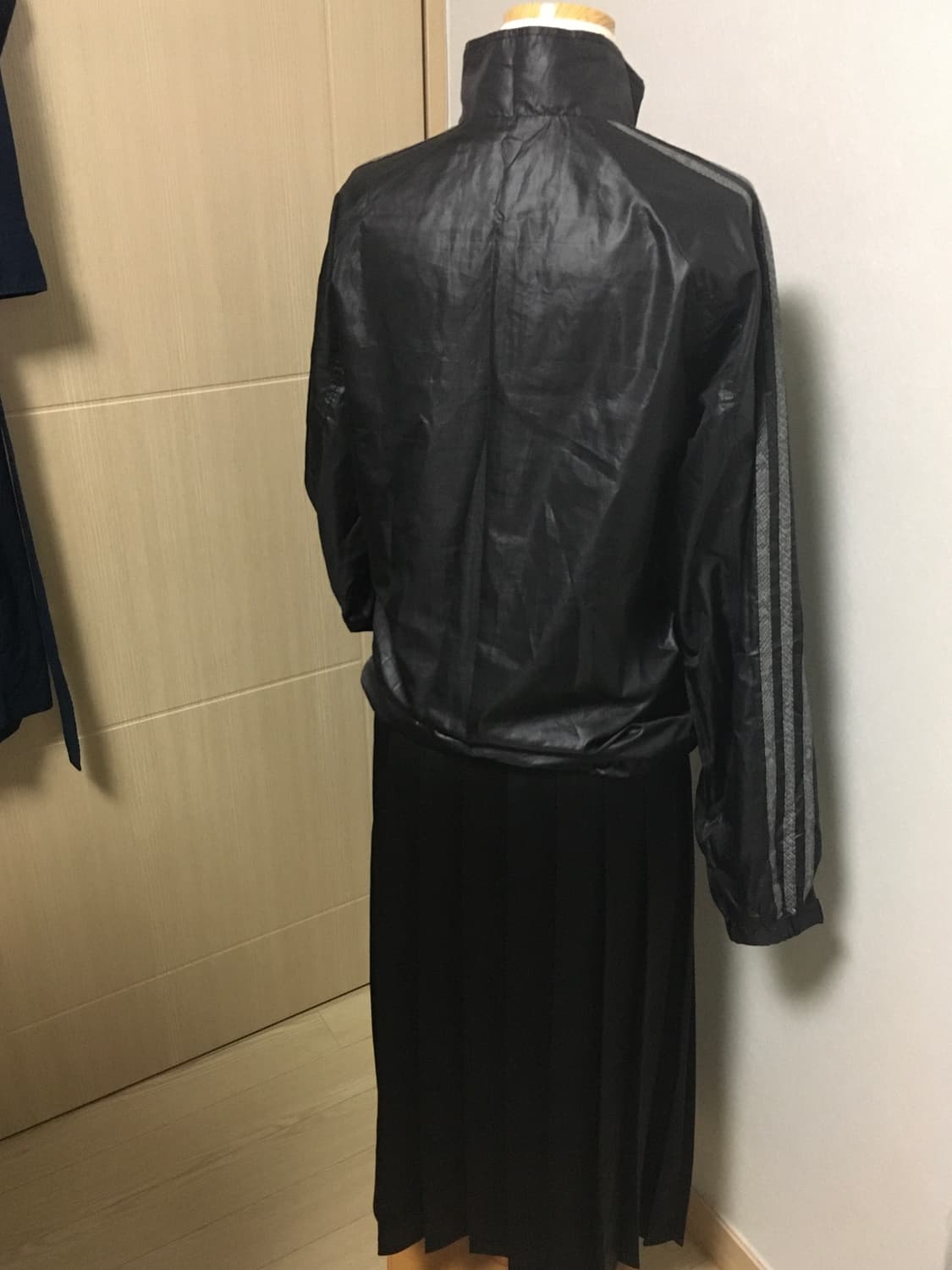 S 일본빈티지 유니클로 cos 플리츠 양면 스커트 블랙 상품이미지5