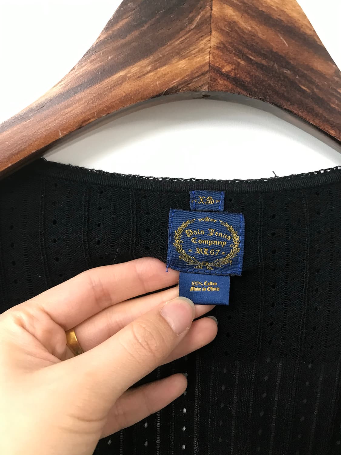 폴로 진스 프릴 펀칭 니트 가디건 상품이미지4