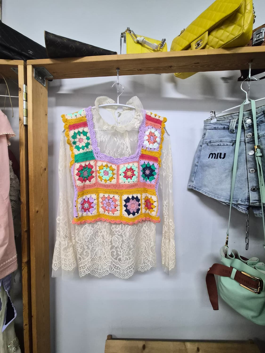 오일릴리 핸드  크로셰 니트 베스트 상품이미지1