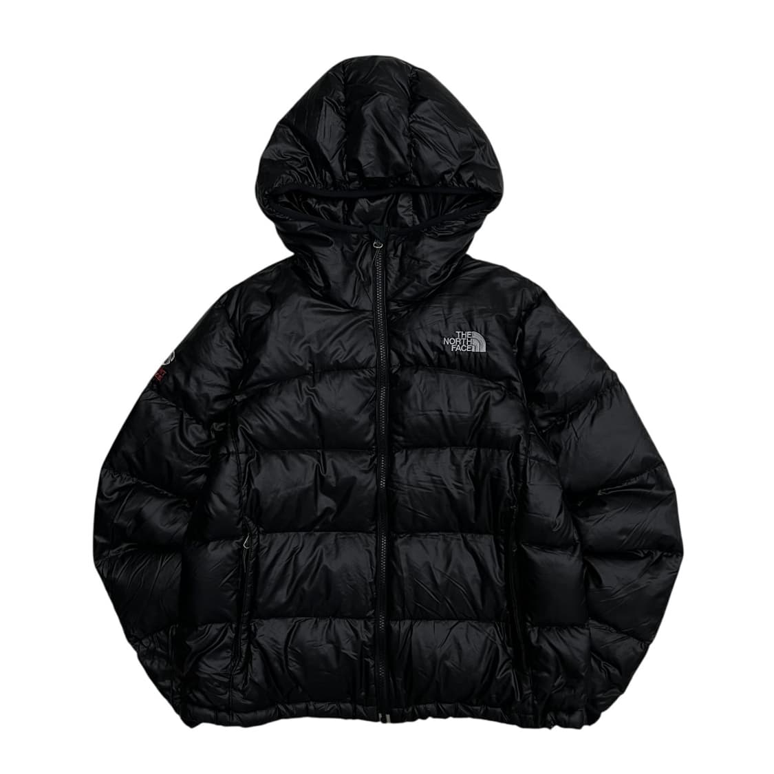 노스페이스 로고 블랙 후드패딩 90 상품이미지2