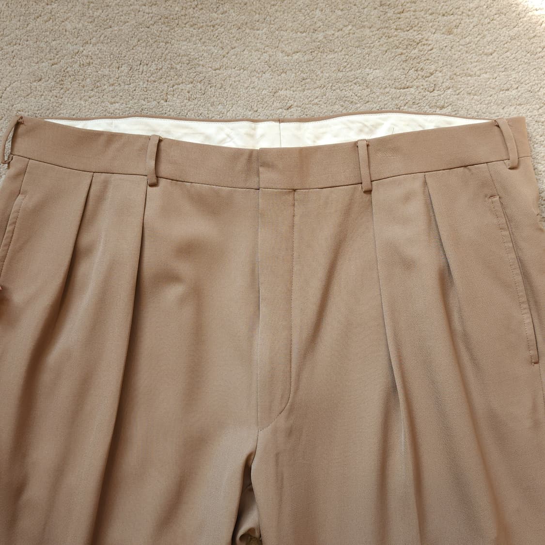 90s 폴로 랄프로렌 엑스트라 파인 버진울 이탈리안 투턱 치노팬츠 38 상품이미지3