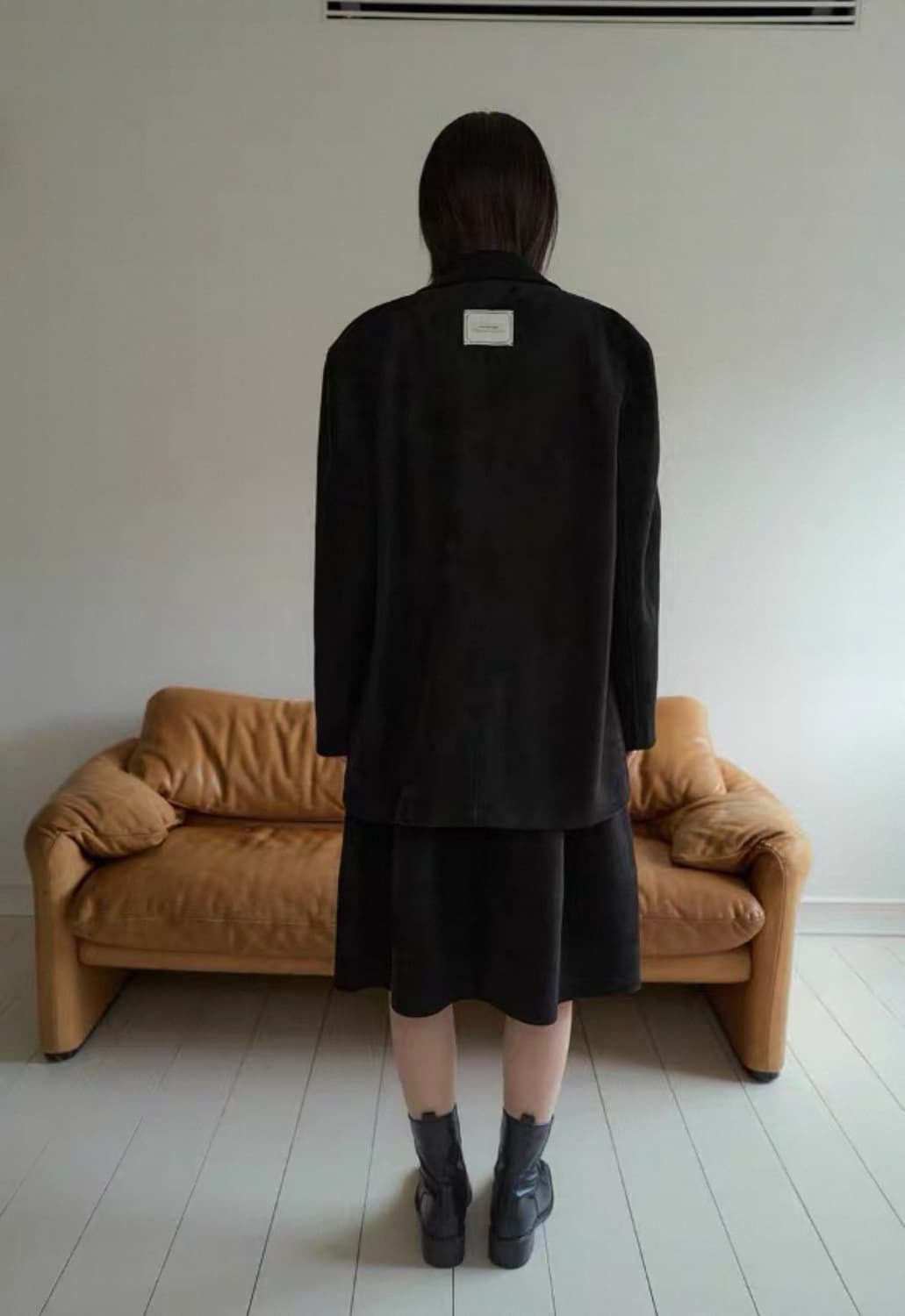 오버듀플레어 클래식 스웨이드 자켓 블랙 상품이미지3