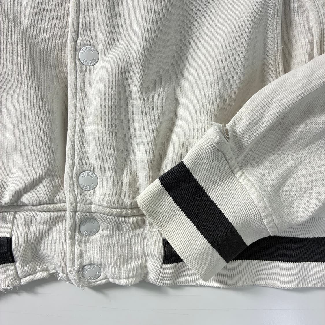 Stussy  스투시 90,s 기어 스컬패치 바시티 자켓  상품이미지5