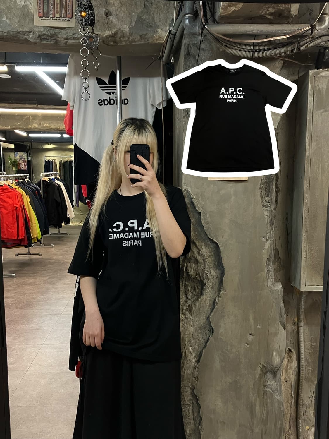 A.P.C 반팔 티셔츠 블랙 XXL  #csz2106 상품이미지1