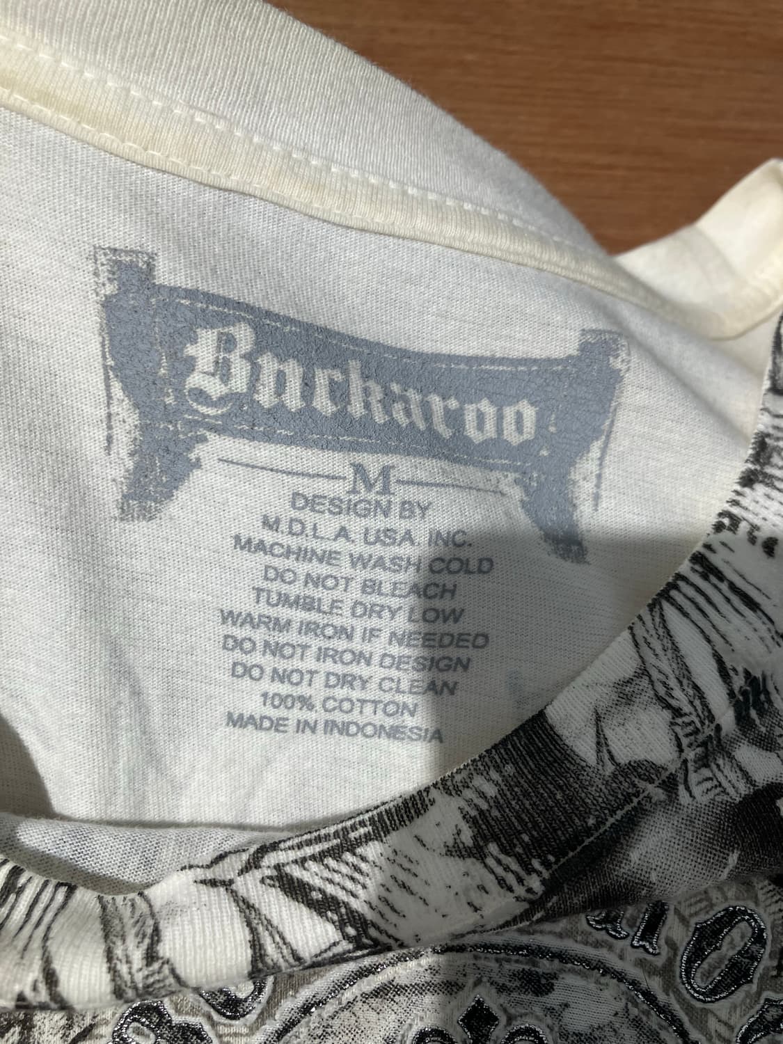 Buckaroo 스컬 윙 그래픽 티셔츠 M 상품이미지5