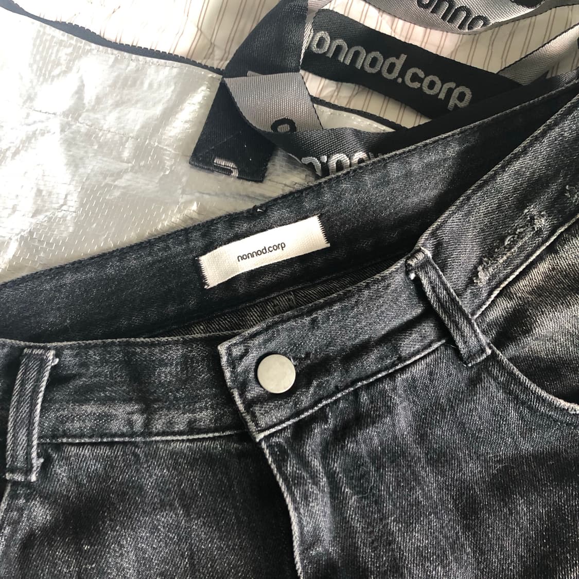 [2] 논노드 재패니즈 더블포켓데님 흑청 상품이미지2