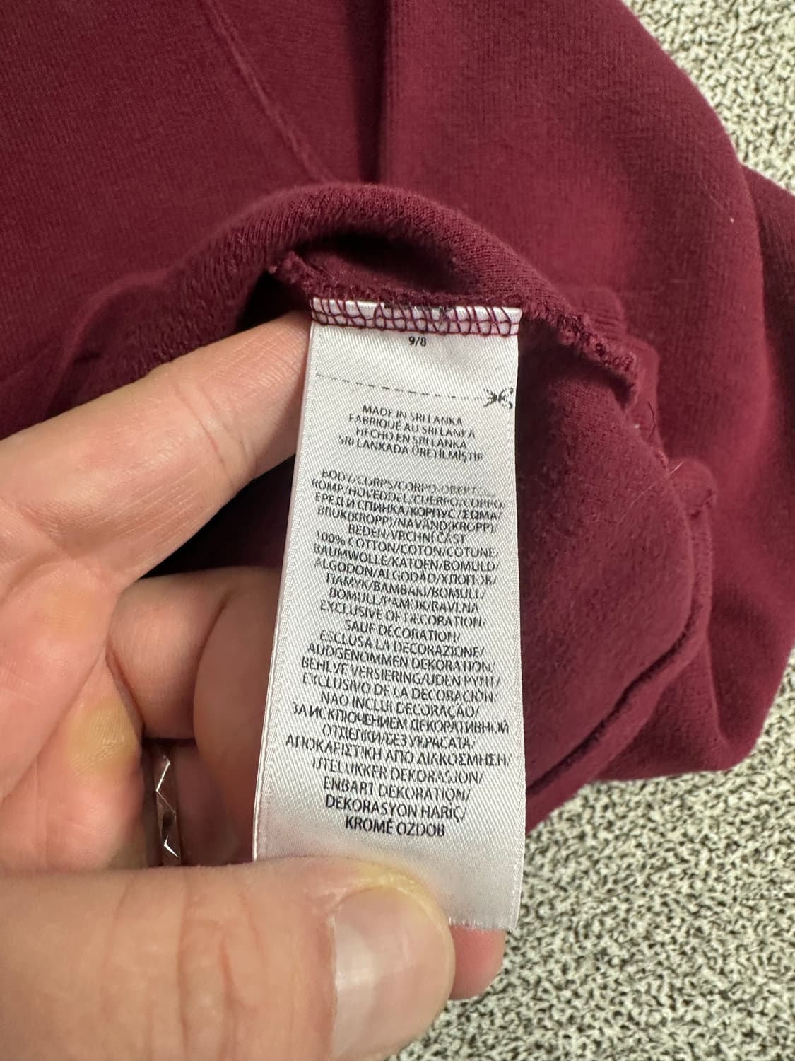 폴로 랄프로렌 버건디 하프집업 상품이미지5